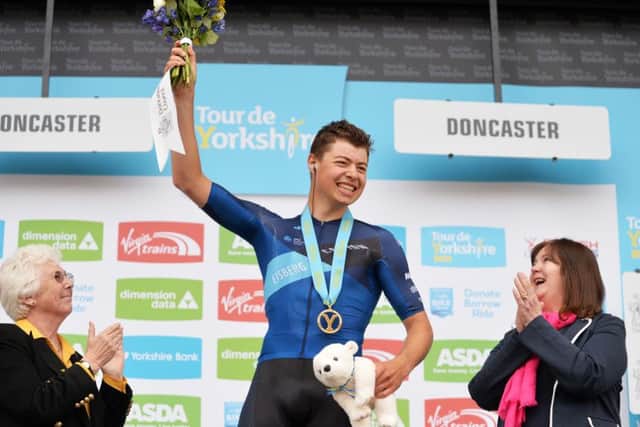 Harry Tanfield wins stage one of the Tour de Yorkshire into Doncaster in May (Picture: Bruce Rollinson)
