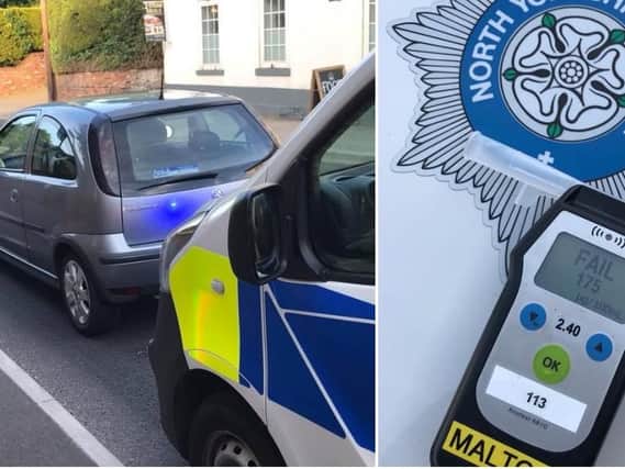 A drink drive arrest in Yorkshire. Photo: North Yorkshire Police