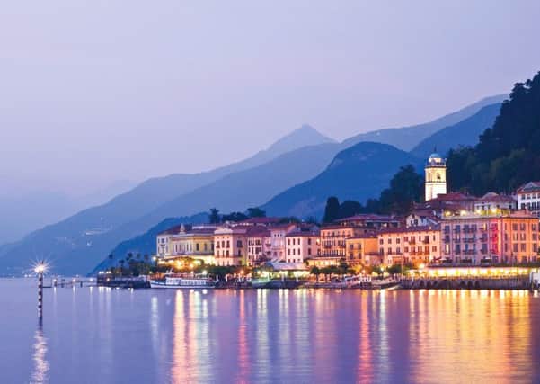 Stunning night time view across Lake Como.