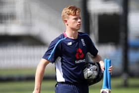 England's Ollie Pope during the nets session at Lord's.