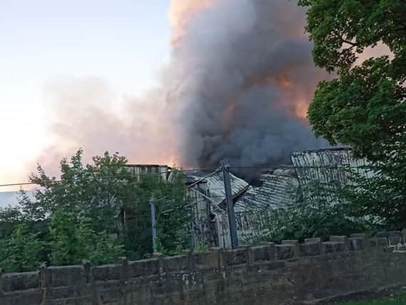Fire in Shipley, Bradford. PIC: Liam James
