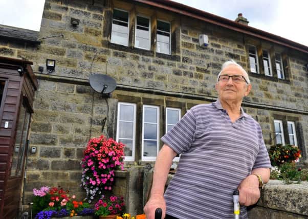 Reg Scaife, 79, outside his home near Hampsthwaite in North Yorkshire.