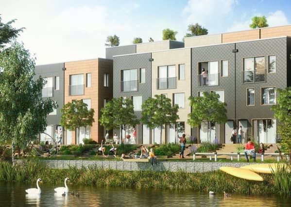 Citu's Climate Innovation District on the South Bank in Leeds City Centre features yoga platforms, hammocks, shared jetties into the river, as well as space where residents can tend gardens and vegetable plots together.