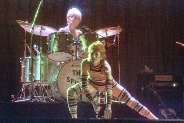 Woody Woodmansey performing with David Bowie in the 1970s. Picture: Getty Images