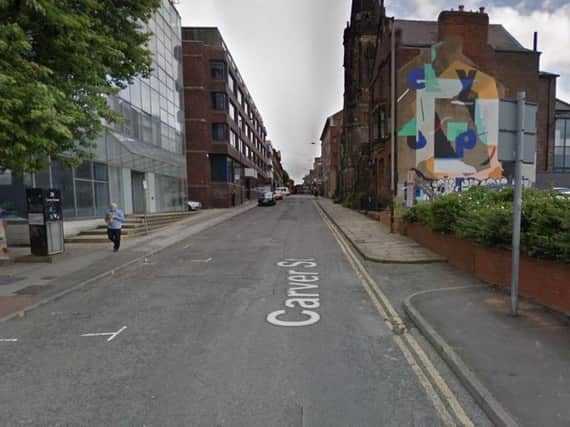 The incident took place in Carver Street in the city centre on July 8 this year