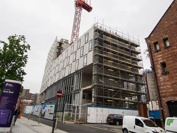 Work was abruptly halted on the Portland Crescent hotel scheme in 2015.