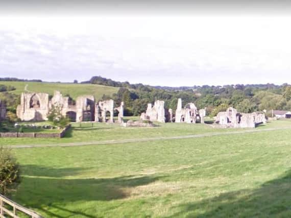Vandals have damaged the historic ruins at Easby Abbey near Richmond. Picture: Google