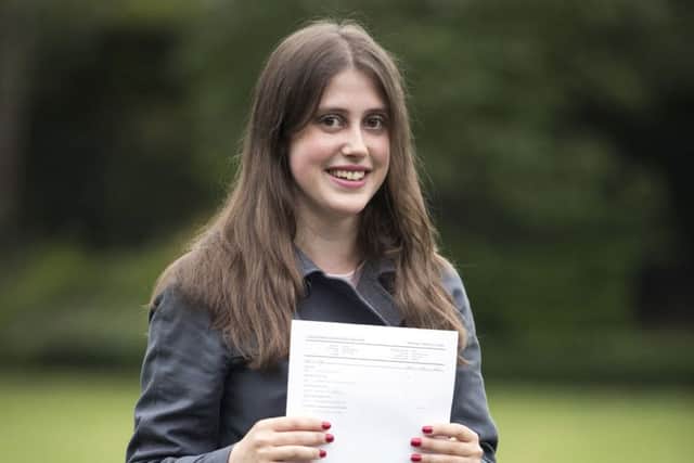 Katie Livings who achieved A*, A, A, B as she celebrate her A Level results at The Mount School York. PRESS ASSOCIATION Photo. Picture date: Thursday August 16, 2018. See PA story EDUCATION Alevels. Photo credit should read: Danny Lawson/PA Wire