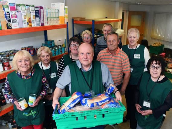 Leeds South and East Foodbank volunteers, with John Newbould at the front.