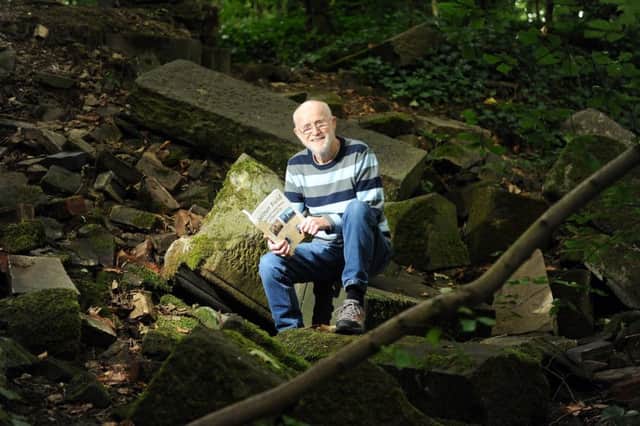 Les Brook, of the Saltaire History Club, on the site of the conservatory at Milner Field. Picture: Tony Johnson.