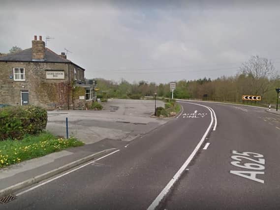 The collision took place in Heathersage Road, near to the Dore Moor Inn in Dore. Picture: Google Maps