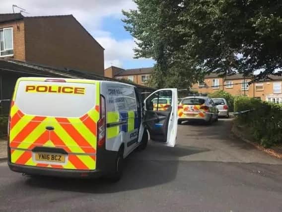 The scene in Upperthorpe, following the fatal stabbing