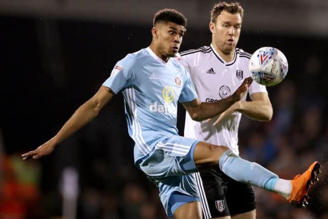 Tigers target: Boro's Ashley Fletcher, left, in action on lo0an for Sunderland.