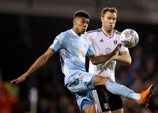 Tigers target: Boro's Ashley Fletcher, left, in action on lo0an for Sunderland.