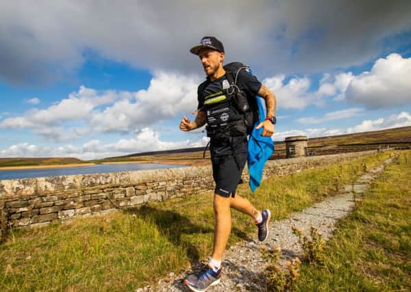 Yorkshire athlete Ben Davis has just completed his epic #RunningYorkshire challenge which has seen him run a full lap of the county to raise money for charity. Credit Summit Visions