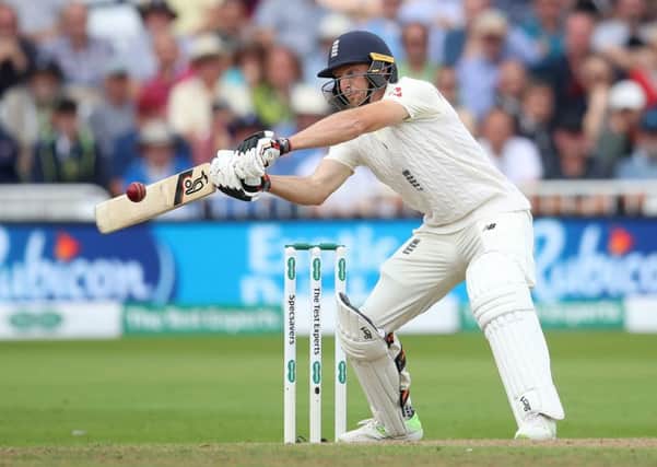 Englands Jos Buttler reaches for the ball against India at Trent Bridge on Sunday in the third Test (Picture: Tim Goode/PA Wire).