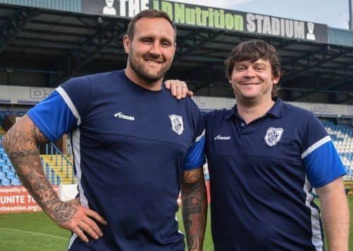 Gareth Hock and John Duffy. PIC: Featherstone Rovers RLFC