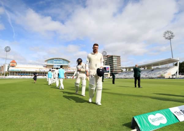 England's James Anderson walks off the pitch at the end of day five at Trent Bridge. Picture: Mike Egerton/PA