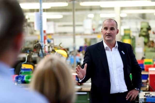 Northern Powerhouse Mnister Jake Berry visits CW Fletcher & Sons Ltd in Sheffield on Tuesday.