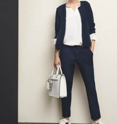 Blazer, Â£135; white blouse, Â£70, coming soon by Betty & Co at department stores.