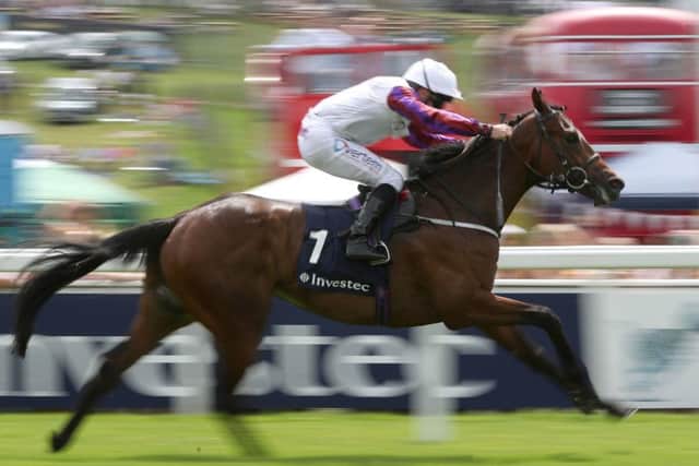 Gimcrack bid: Epsom winner Cosmic Law and jockey PJ McDonald line up in today's York race.