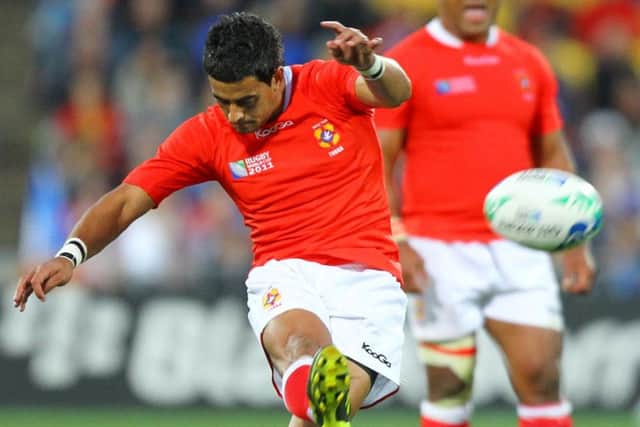 New signing for Doncaster Knights, Kurt Morath, pictured playing for Tonga against France in the 2011 World Cup. (Picture: AP)