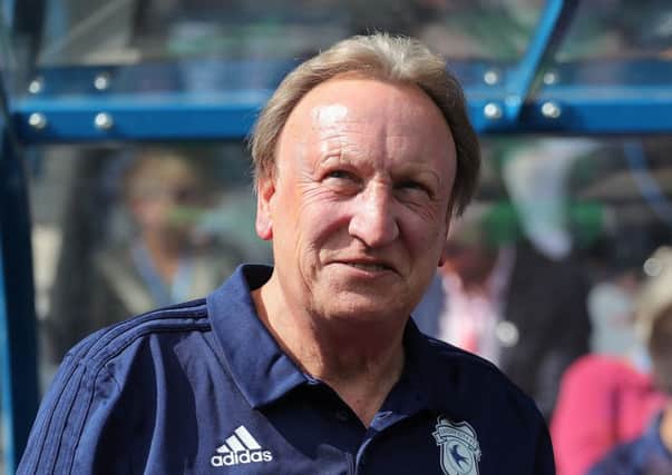 Cardiff City manager Neil Warnock during the Premier League match at the John Smith's Stadium, Huddersfield.(Picture: Richard Sellers/PA).