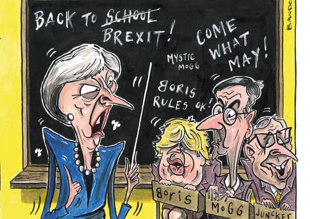 As a new academic - and political - year begins, what's the future of Theresa May and Brexit? This is Graeme Bandeira's 'back to school' cartoon.
