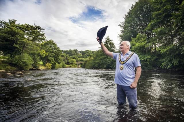 Mayor Jonathan Preece led the Septennial Beating of the Bounds, which takes place every seven years and dates back to the Royal Charter given to Richmond by Elizabeth I in 1576. Picture: Danny Lawson/PA