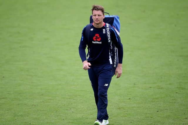 England's Jos Buttler during the nets session at The AGEAS Bowl, Southampton.