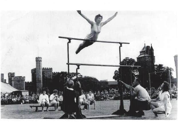 Marjorie performing in Cardiff in 1952 to raise money to perform at the Helsinki Olympics