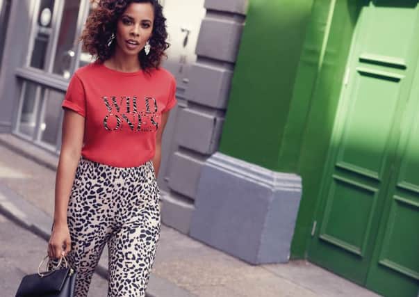 Red logo top, Â£9.99, Rochelle Humes at New Look.