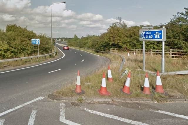 Junction 37 of the M62, near Howden. Picture: Google.