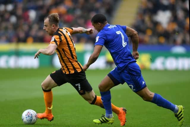 Polish international Kamil Grosicki, seen in action for Hull City against Cardiff City, has attracted interest from several clubs (Picture: James Hardisty).