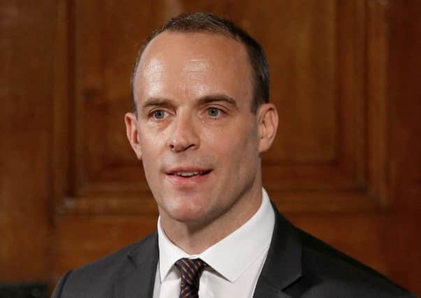 Brexit secretary Dominic Raab is trying to secure a trading deal.