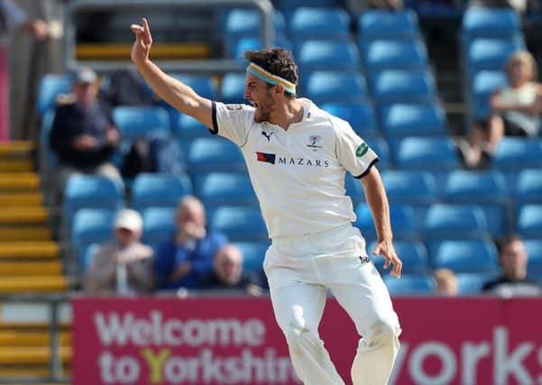 Jack Brooks was taking wickets against his future club Somerset this week (Picture: SWPix.com)