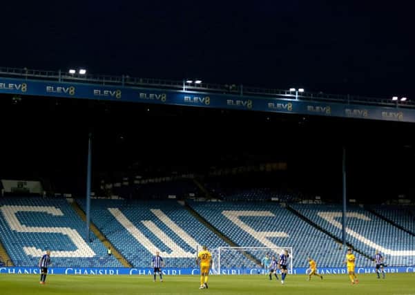A view of the empty stand during the Carabao Cup, second round match at Hillsborough (Picture: PA)