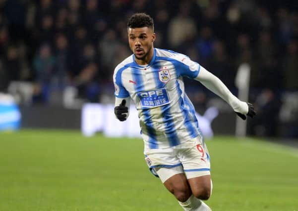 Elias Kachunga pictured in action for 
Huddersfield Town against Chelsea last December (Picture: Bruce Rollinson).