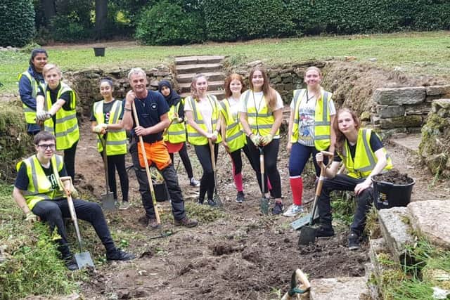 Thirty teenagers on the National Citizen Service scheme run by Rotherham United's Community Sports Trust have been involved in the restoration of the garden at Wentworth Woodhouse this summer.
 Pictured are some of the young volunteers with gardener Andy Smith.
