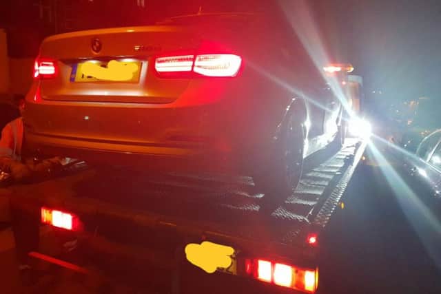 The BMW which was seized by police. Photo: West Yorkshire Police