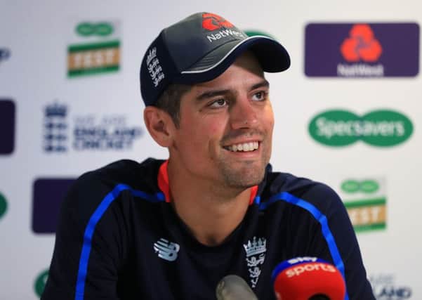 England's Alastair Cook during a press conference at Edgbaston, Birmingham, last month (Picture: Mike Egerton/PA Wire)