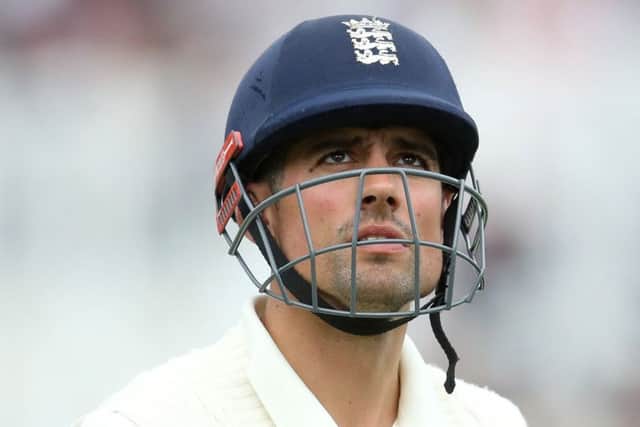 England's Alastair Cook walks off after being caught out during day two of the Specsavers Third Test match at Trent Bridge, Nottingham. (Picture: Tim Goode/PA Wire)
