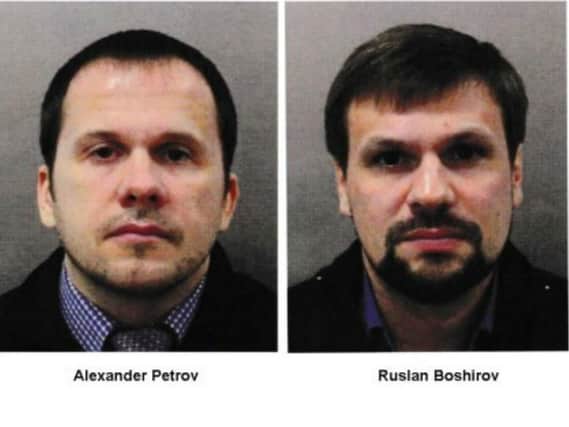 The two suspects identified in the Salisbury attack. Photo: PA