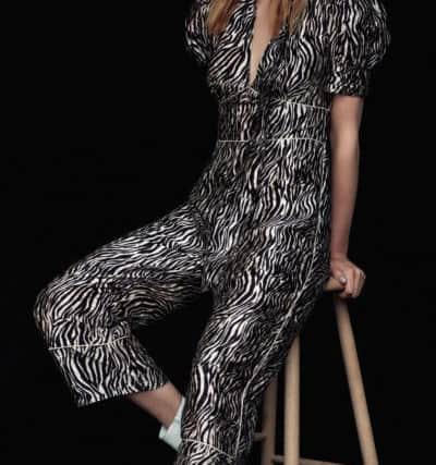 Zebra print jumpsuit, Â£45, at Dorothy Perkins.