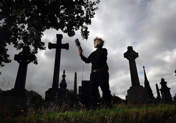 Artist Debbie Sharp at Undercliffe Cemetery, Bradford. Picture by Simon Hulme