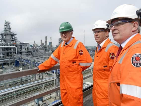 Sir Vince Cable - then Business Secretary - at the opening of the Vivergo Fuels bio-refinery at Saltend in 2013