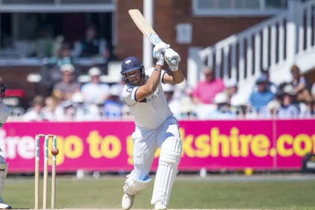 Yorkshire's Tim Bresnan was in the runs on Friday morning against Nottinghamshire. Picture: Allan McKenzie/SWpix.com