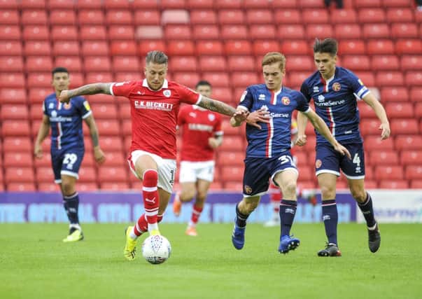 Barnsley's George Moncur in action during Saturday's draw at home to Walsall. Picture: Scott Merrylees