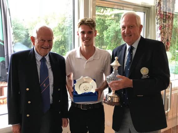 Max Berrisford, of Skipton, pictured after his victory in the Yorkshire match play championship at York (Picture: Yorkshire Union of Golf Clubs).