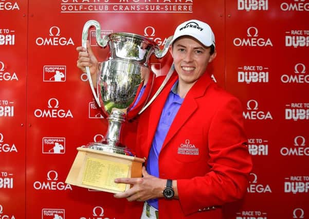 Matt Fitzpatrick with the trophy after retaining his Omega European Masters title in Switzerland  (Picture: Getty Images).